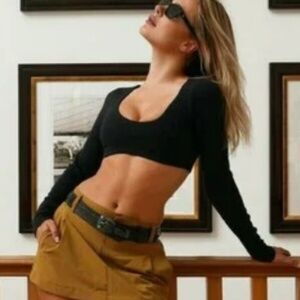 ALO Yoga Seamless Ribbed Cropped Serene Long Sleeve